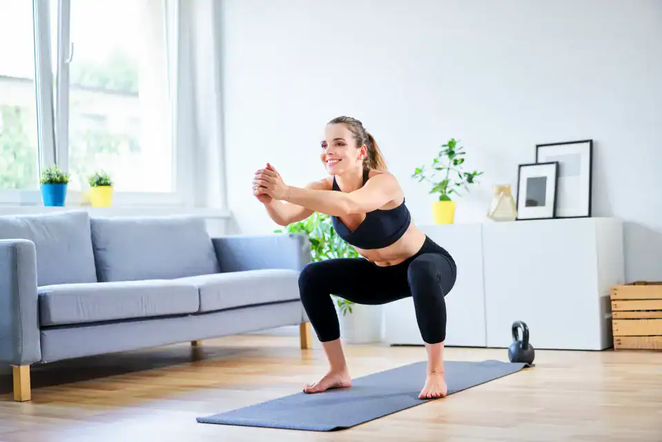 Toning Up at Home: The Ultimate Guide to Bodyweight Exercises 1 Woman doing bodyweight exercises Wokingham at home