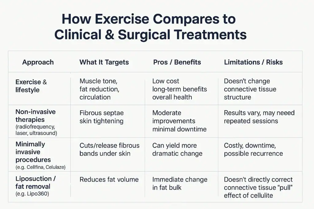 Sculpting Your Bum: Can Toning Exercises Really Reduce Cellulite? 2 How exercise compares to treatments from Lipo 360 Wokingham
