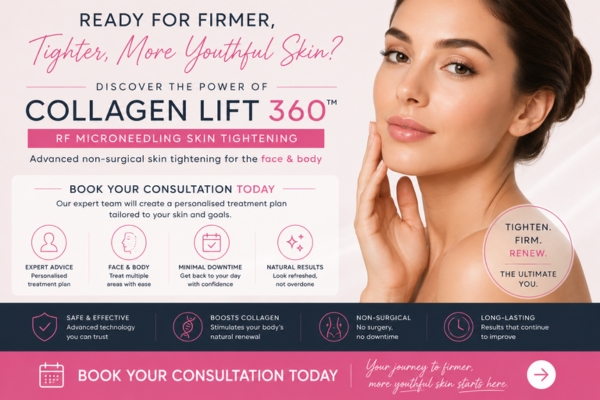 Book your collagen lift 360 Wokingham 	 today