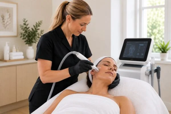 RF microneedling skin treatment with Lipo 360 Wokingham 	